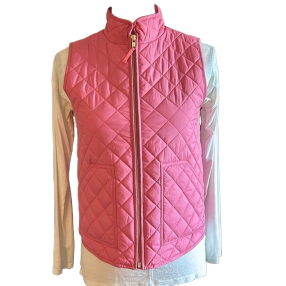 🔥NWOT J.Crew pink Girls sz L crew cuts puffer vest. $98 retail!
